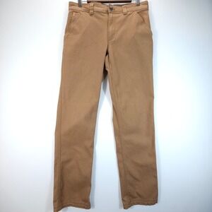 Duluth Trading Co Skate Pants Mens 31x31 Brown Canvas Streetwear Straight Leg